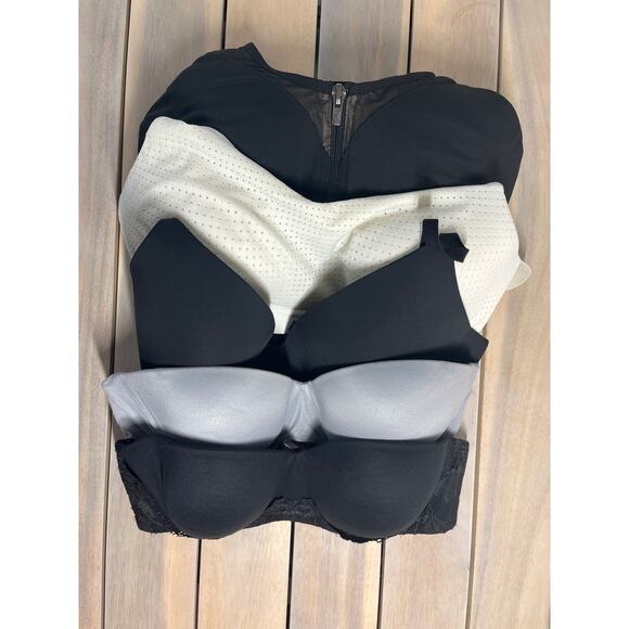 Victoria Secret Lot of 5 GUC Bras Strapless Wireless Sport Knockout 32D - Picture 1 of 12